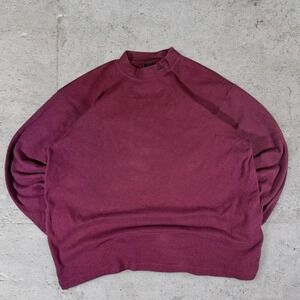 Mens vintage Burgundy Reebok heavyweight mock neck long sleeve size X-Large